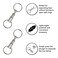 Millennial Essentials 4 Pack Quick Release Detachable Pull Apart Keychain Silver Dual Key Ring Snap Lock Holder 4