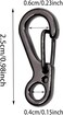 Mini Skater 20Pcs Spring Backpack Clasps for Camping Black