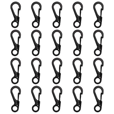 Mini Skater 20Pcs Spring Backpack Clasps for Camping Black