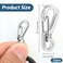 KALIONE 12 Pcs Tiny Carabiner Clip Metal Small Spring Snap Hooks 1 inch Key Chain Clip Hooks Metal Swivel Clasps Lanyard Snap Hook Carabiners for Backpack Keychains AccessoriesSilver