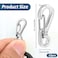 KALIONE 12 Pcs Tiny Carabiner Clip Metal Small Spring Snap Hooks 1 inch Key Chain Clip Hooks Metal Swivel Clasps Lanyard Snap Hook Carabiners for Backpack Keychains AccessoriesSilver