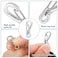 KALIONE 12 Pcs Tiny Carabiner Clip Metal Small Spring Snap Hooks 1 inch Key Chain Clip Hooks Metal Swivel Clasps Lanyard Snap Hook Carabiners for Backpack Keychains AccessoriesSilver