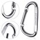 STURME 3 Aluminum D Ring Carabiners Clip D Shape Spring Loaded Gate Small Keychain Carabiner Clip Set for Outdoor Camping Mini Lock Snap Hooks Spring Link Key Chain Durable Improved 12 PCS Black
