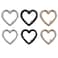 Gosknor 6pcs Heart Shaped Mini Carabiner Keychain Cute Metal Locking Chain Clips Small Heart Carabiners for Key Backpack Dog Leashes Water Bottles Camping Gear Everyday Use 2 Sizes