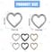 Gosknor 6pcs Heart Shaped Mini Carabiner Keychain Cute Metal Locking Chain Clips Small Heart Carabiners for Key Backpack Dog Leashes Water Bottles Camping Gear Everyday Use 2 Sizes