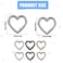 Gosknor 6pcs Heart Shaped Mini Carabiner Keychain Cute Metal Locking Chain Clips Small Heart Carabiners for Key Backpack Dog Leashes Water Bottles Camping Gear Everyday Use 2 Sizes