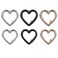Gosknor 6pcs Heart Shaped Mini Carabiner Keychain Cute Metal Locking Chain Clips Small Heart Carabiners for Key Backpack Dog Leashes Water Bottles Camping Gear Everyday Use 2 Sizes