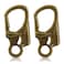 Ahiller Carabiner Clip Double AntiMisopening Locking Design 3 Zinc Alloy Heavy Keychain for Outdoor Camping Hiking Key Ring Clip Bronze2P
