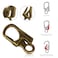 Ahiller Carabiner Clip Double AntiMisopening Locking Design 3 Zinc Alloy Heavy Keychain for Outdoor Camping Hiking Key Ring Clip Bronze2P