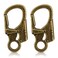 Ahiller Carabiner Clip Double AntiMisopening Locking Design 3 Zinc Alloy Heavy Keychain for Outdoor Camping Hiking Key Ring Clip Bronze2P