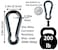 Branded Boards Black Silver ZincGalvanized Heavy Duty Bushcraft Carabiner Spring Snap Clip Link Hooks 200500lb Load 2 6 12 Packs Black5cm12 Pack