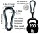 Branded Boards Black Silver ZincGalvanized Heavy Duty Bushcraft Carabiner Spring Snap Clip Link Hooks 200500lb Load 2 6 12 Packs Black5cm2 Pack