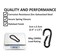 Branded Boards Black Silver ZincGalvanized Heavy Duty Bushcraft Carabiner Spring Snap Clip Link Hooks 200500lb Load 2 6 12 Packs Black5cm2 Pack