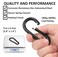 Branded Boards Black Silver ZincGalvanized Heavy Duty Bushcraft Carabiner Spring Snap Clip Link Hooks 200500lb Load 2 6 12 Packs Black7cm2 Pack