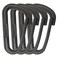 Breakwater Supply Hingeless Carabiner Hooks 4 Pack Small 2inch Gear Attachment Clips for Backpack Keys Keychain Water Bottle MOLLE Ultralight Tactical DRing NonCorrosive DShape Black