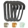 Breakwater Supply Hingeless Carabiner Hooks 4 Pack Small 2inch Gear Attachment Clips for Backpack Keys Keychain Water Bottle MOLLE Ultralight Tactical DRing NonCorrosive DShape Black