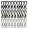 Bytiyar 1inch 30 Pcs Mini Metal SF Carabiner Clips with Spring Wiregate Hook and Little Eye Hole for Keychain Key Paracord Backpack Clasps Tractical Kit Accessory BlackGun GraySilver