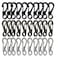 Bytiyar 1inch 30 Pcs Mini Metal SF Carabiner Clips with Spring Wiregate Hook and Little Eye Hole for Keychain Key Paracord Backpack Clasps Tractical Kit Accessory BlackGun GraySilver
