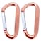 HUYANDOO Cute Carabiner Clip 3 Aluminum Alloy Caribeener D Ring Spring Snap Hook for Keychain Clip2pack Rose Gold