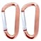 HUYANDOO Cute Carabiner Clip 3 Aluminum Alloy Caribeener D Ring Spring Snap Hook for Keychain Clip2pack Rose Gold