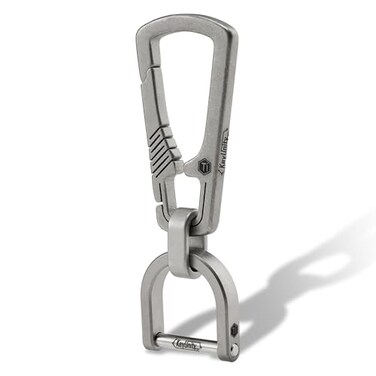 KeyUnity Titanium Carabiner Keychain Clip Quick Release EDC Key Holder Organizer with Key Ring KM17SW