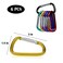 Neteez 3 6PCS Carabiner Key Clip with Keyring Backpack Clip Key Organizer Belt Clips D Ring Camping Snap Hook Large Size