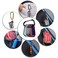 Neteez 3 6PCS Carabiner Key Clip with Keyring Backpack Clip Key Organizer Belt Clips D Ring Camping Snap Hook Large Size