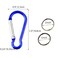 Nydotd 30pcs 2 inch Carabiner Clips Mountaineering Hooks with Keyrings Aluminum DRing Spring Lock Hooks Mountaineering Equipment Multicolor D Shape