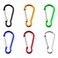 Nydotd 30pcs 2 inch Carabiner Clips Mountaineering Hooks with Keyrings Aluminum DRing Spring Lock Hooks Mountaineering Equipment Multicolor D Shape