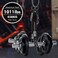 PANDENGZHE 2 Pack Locking Carabiner Clip 25 with Swivel Ring for Securing Pets Dog Leash Harness Camping Hiking Keychains