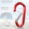 sprookber 3 Carabiner Clip Keychain D Ring Caribeaner Clip Key Clip Caribeener Spring Snap Hook for BagBuckle Set of 10 Multicolor