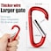 sprookber 5 Heavy Duty Aluminum Carabiners Large DRing Clips Spring Snap Hooks for Camping Hiking Keychain Dog Leash Set of 4 Red