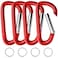 sprookber 5 Heavy Duty Aluminum Carabiners Large DRing Clips Spring Snap Hooks for Camping Hiking Keychain Dog Leash Set of 4 Red