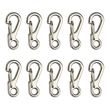 SWATOM Small Mini Carabiner Clip Tiny Spring Snap Hook Keychains Micro Carabiners for Paracord EDC Alloy Key Rings Outdoor Hiking Fishing Camping Backpack Accessories