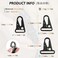 TRIWONDER Enlarged Mouth Clips HK Hook Heavy Duty Snap Hooks Sling Clips for Paracord Outdoors Bag Backpack 1 Black 12Pack