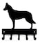 The Metal Peddler Belgian Malinois Key Holder for Wall Small 6 inch Wide with 5 Hooks Made in USA