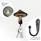 AHANDMAKER 2 Sets Wooden Mushroom Wall Hooks Key Holder Wall Mounted Mushroom Decor Hanger for Room Keys Home Decor