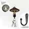 AHANDMAKER 2 Sets Wooden Mushroom Wall Hooks Key Holder Wall Mounted Mushroom Decor Hanger for Room Keys Home Decor