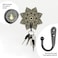 AHANDMAKER Wood Mandala Key Holder 2 Sets Wall Mount Bohemian Style 2 Hooks Key Organizer Decorations Home Decor 39x39x03 inch 3 lbs Weight Capacity