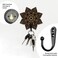 AHANDMAKER Wood Mandala Key Holder 2 Sets Wall Mount Bohemian Style 2 Hooks Key Organizer Decorations Home Decor 39x39x03 inch 3 lbs Weight Capacity