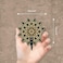 AHANDMAKER Wood Mandala Key Holder 2 Sets Wall Mount Bohemian Style 2 Hooks Key Organizer Decorations Home Decor 39x39x03 inch 3 lbs Weight Capacity