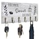 AHYS Key Holder Wall Mount Home Sweet Home Decor Rustic Wooden Key Rack Hanger with 6 Hooks for Farmhouse Entryway Living Room Decor Light Grey