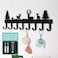 BeiLeiNiceHK Key Holder Wall Mount Metal Key Hook Cute Forest Deer Key Hanger Adhesive Key Organizer Rack for EntrywayFront DoorHallwayOffice8HooksBlack