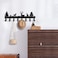 BeiLeiNiceHK Key Holder Wall Mount Metal Key Hook Cute Forest Deer Key Hanger Adhesive Key Organizer Rack for EntrywayFront DoorHallwayOffice8HooksBlack