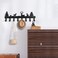 BeiLeiNiceHK Key Holder Wall Mount Metal Key Hook Cute Forest Deer Key Hanger Adhesive Key Organizer Rack for EntrywayFront DoorHallwayOffice8HooksBlack
