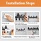BeiLeiNiceHK Key Holder Wall Mount Metal Key Hook Cute Forest Deer Key Hanger Adhesive Key Organizer Rack for EntrywayFront DoorHallwayOffice8HooksBlack