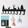 BeiLeiNiceHK Key Holder Wall Mount Metal Key Hook Cute Forest Deer Key Hanger Adhesive Key Organizer Rack for EntrywayFront DoorHallwayOffice8HooksBlack
