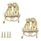 Cucumis 2 Pcs Coat Hooks Wall Mounted Tiger Wall Hooks Lovely Hanger Hooks Bathroom Hooks Pack of Hooks for Keys Gowns Coats Gold