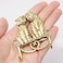 Cucumis 2 Pcs Coat Hooks Wall Mounted Tiger Wall Hooks Lovely Hanger Hooks Bathroom Hooks Pack of Hooks for Keys Gowns Coats Gold