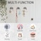 DELORIGIN Lotus Metal Key Holder for Wall Flower Mini Key Hook Organizer Rack Key Hangers Wall Decorative with 3 Hooks for Entryway Front Door Hallway Kitchen Office Bag Clothes